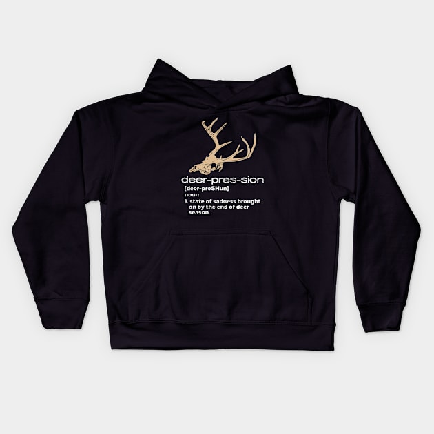 Deer-Pres-Sion Kids Hoodie by maxdax